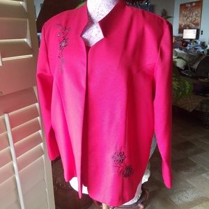 ADRIAN DELAFIELD /HABAND 2 PIECE RED JACKET XX